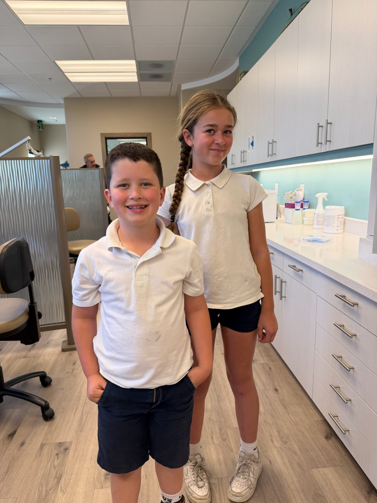 Two young patients at the Arroyo Grande office.